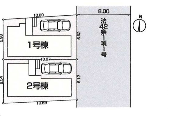 【区画図】 | －弊社限定取扱－小金井市東町1丁目　新築戸建　1号棟　【全2棟】