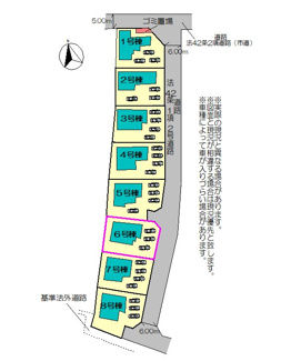 【区画図】 | Livele Garden.S 鹿沼千渡第8 | 〇区画図〇
6号棟  駐車2～3台可能（車種による）