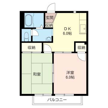 メープルタウンＡ号棟の間取り