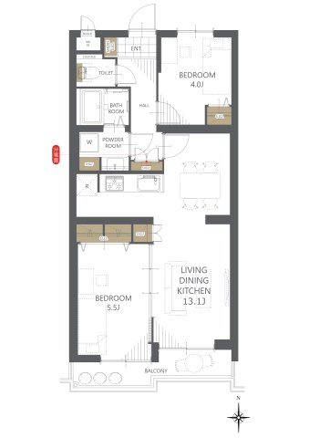 【間取り】モナークマンション赤羽 