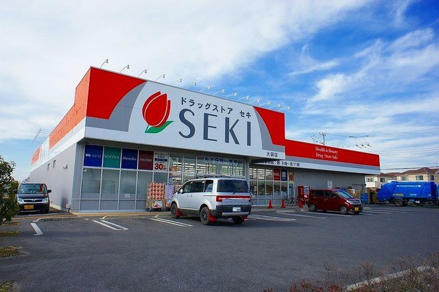 プラシードの周辺|ドラッグストアセキ大袋店まで350m