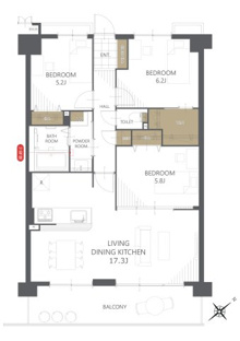 【間取り】西宮名塩ウィンディヒルズⅠ番館 