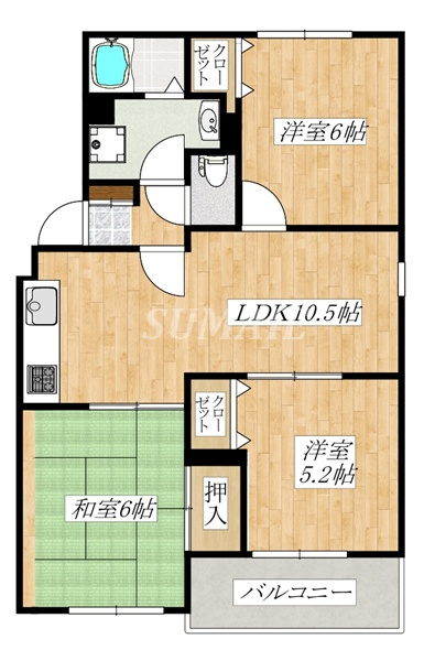 マンション・メルヴェーユの間取り|間取図☆彡