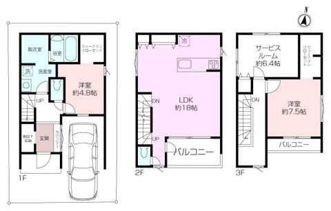 南東向き整形地の土地!建物参考プランあります!藤沢市葛原の画像