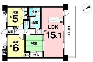 【間取り】 | 藤和シティホームズ江坂Ⅱ