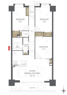 【間取り】レクセルマンション飯山満 