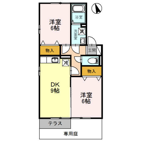 オークスハイムつきぢの間取り