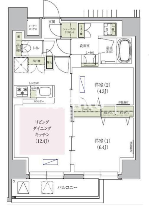 アーバネックス天満橋Southの間取り