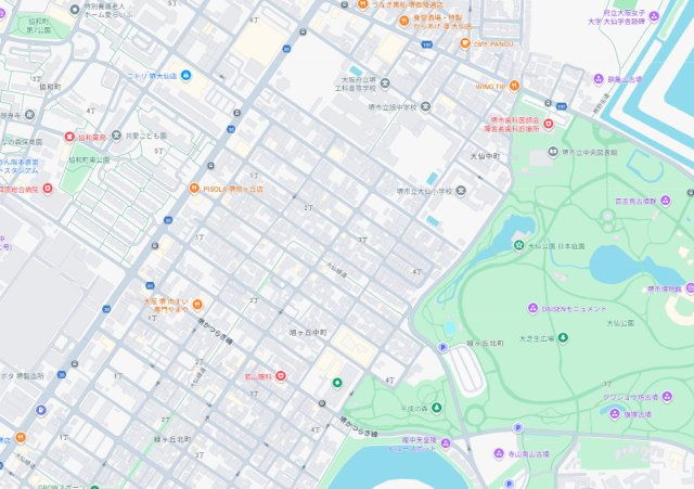 堺市堺区旭ヶ丘北町　新築一戸建ての地図