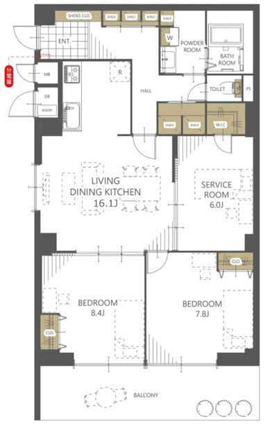 茨木南春日丘プライムタウンB棟の画像