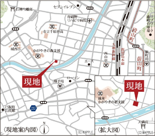 リーブルガーデン／西区横手第二／1号棟の地図