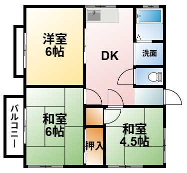 まるみハイツの間取り