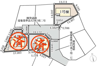 【区画図】 | 郡山市安積町南長久保1丁目新築一戸建て3棟