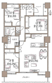 【間取り】 | エルザタワー32