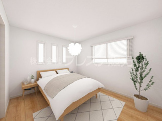 【洋室】 | 生駒市あすか野南３丁目の新築一戸建 全２区画 | Ｂ号地２階洋室（主寝室）完成イメージ