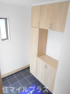 【玄関】 | 郡山市安積町南長久保1丁目新築一戸建て3棟 | シンプルで使いやすい玄関です