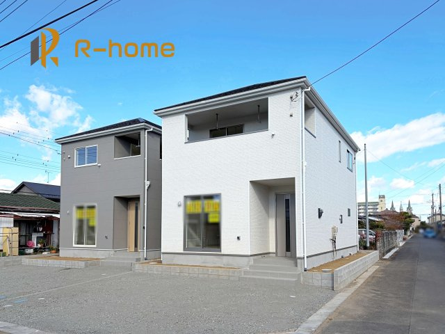 笠間市旭町第8　新築戸建て　1号棟の外観|ご予約を頂ければ、『平日』はもちろん『早朝』や『夜間』もご見学可能です♪お気軽にお申し付けください♪