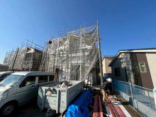 小山市城西　２期の外観|〇３号棟〇
南向き物件(^▽^)/窓から明るい日差しが差し込みます♪
※2025年10月撮影