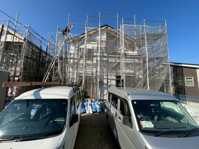 小山市城西　２期の外観|〇３号棟〇
カースペース並列3台駐車可能です♪
※2025年10月撮影