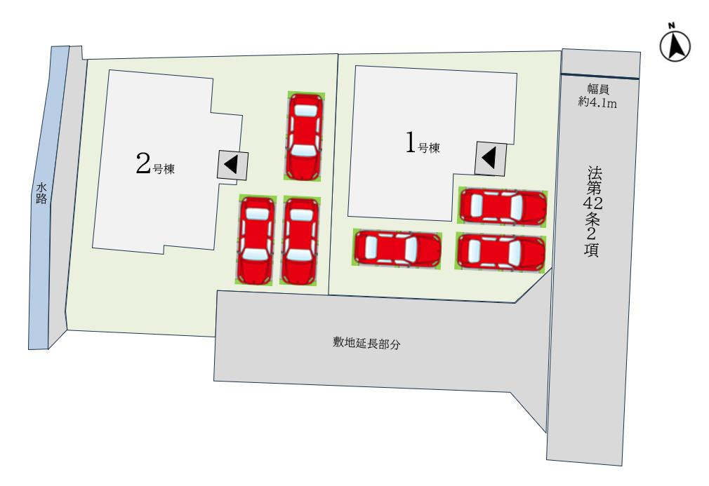 大和町大字久池井10期　1号棟の区画図