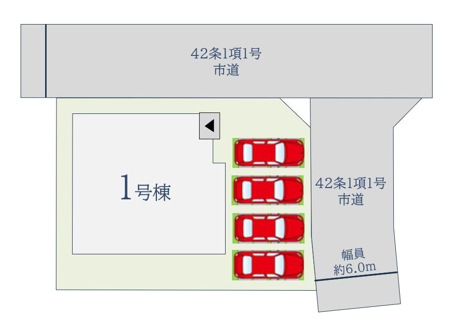 大和町大字久池井1１期　1号棟の区画図