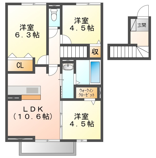 セレストブルーの間取り