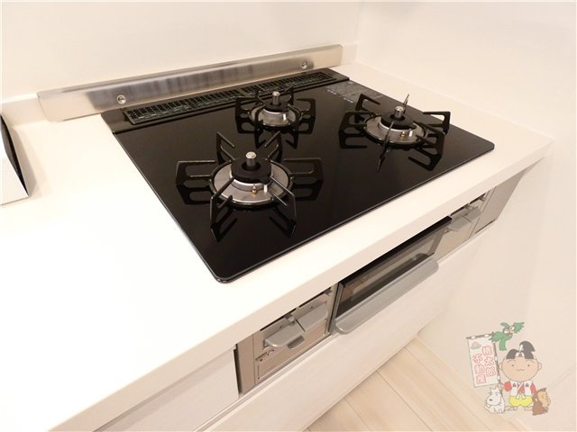 セレストブルーのキッチン