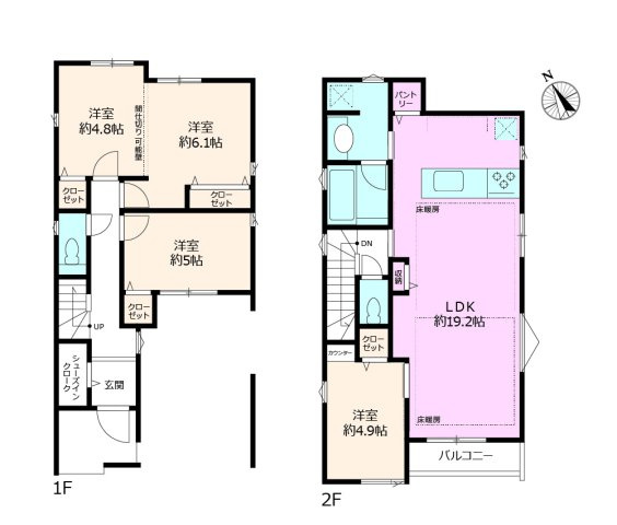 練馬区富士見台１丁目新築戸建の間取り