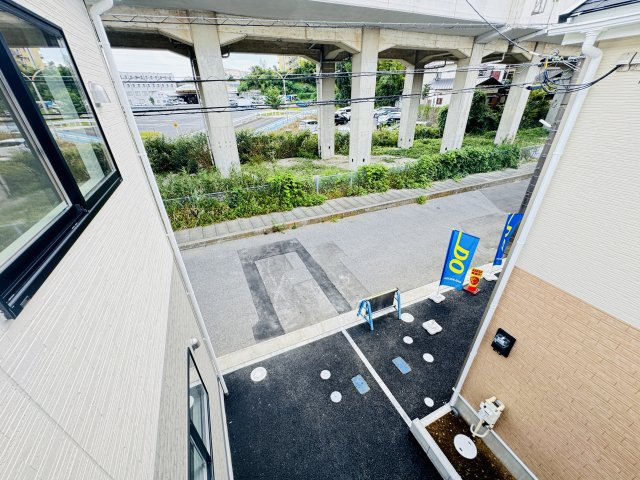 松戸市八ケ崎緑町新築戸建の展望|バルコニーより道路側眺望