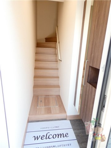 セレストブルーの玄関