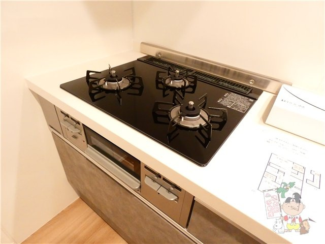 セレストブルーのキッチン