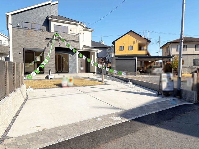 水戸市姫子1丁目　新築戸建て　1号棟の駐車場|カースペースは2台お停めいただけます♪