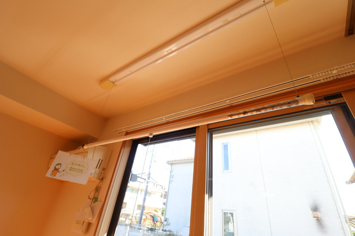 プレミールの設備|室内物干し（雨の日などに重宝します）