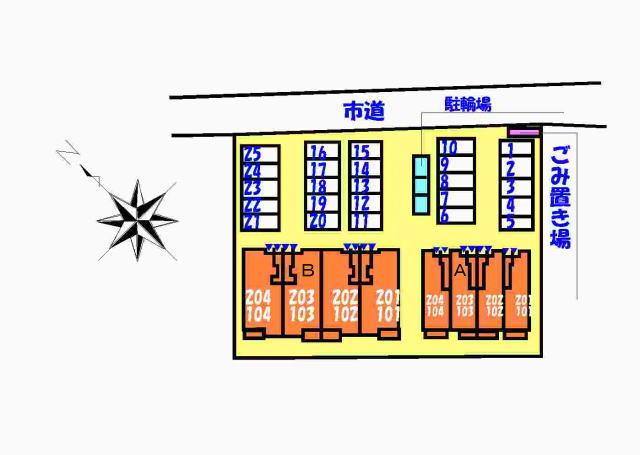 メゾン・ドゥ・ソレイユ　Ａの駐車場|駐車場