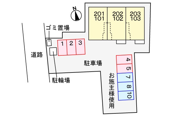 ソラリスＮの地図|駐車場