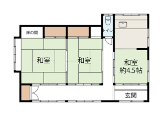 【間取り】 | 笠間市南友部2DKS+3K中古住宅 | 付属建物