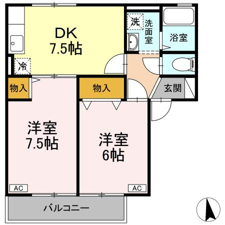 プライムガーデンの間取り