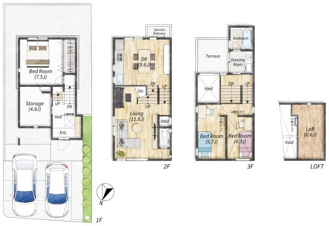 菊谷町 中古戸建の間取り