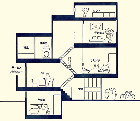 菊谷町 中古戸建の間取り