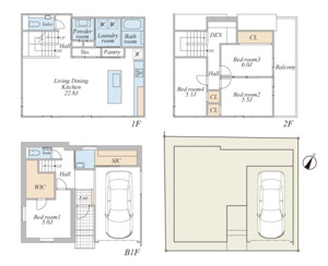 【間取り】 | ご自宅から現地まで、当社スタッフがお車にて、「お迎え・お送り」をしております。ぜひお気軽にお問い合わせくださいませ♪