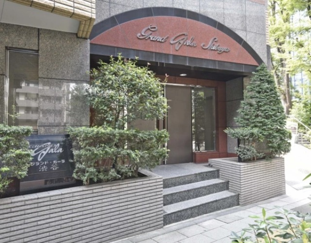 目黒区青葉台３丁目の賃貸マンションのエントランス