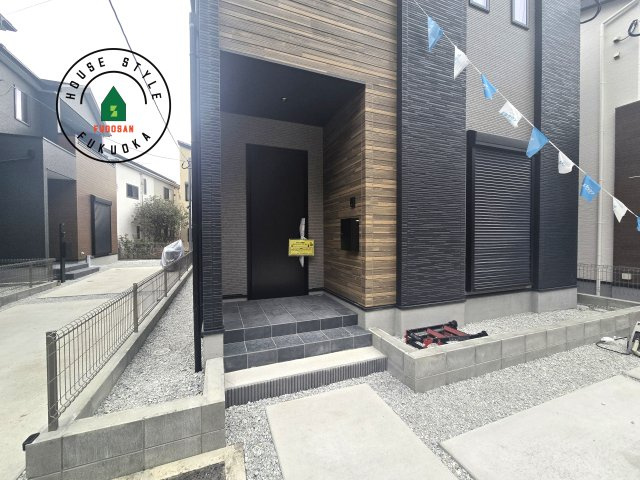 東区奈多2丁目第5-5棟（3号棟）の外観：施工例|おでかけの時も帰った時も、「我が家」を最初に感じでもらえる素敵な空間に。