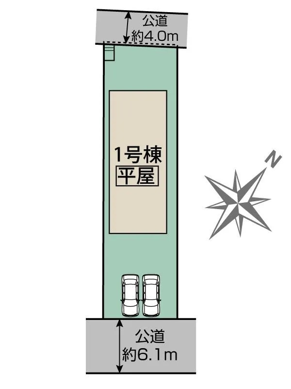 行田市桜町1丁目　平屋新築戸建　の区画図