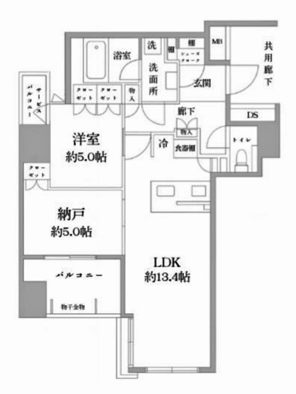 【間取り】 | プレミスト京都五条 | 専有面積58.17㎡