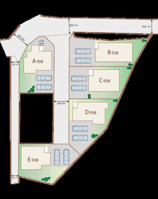 【区画図】 | 沼津市大岡 5期  新築一戸建て C号棟 | C号棟の区画図です