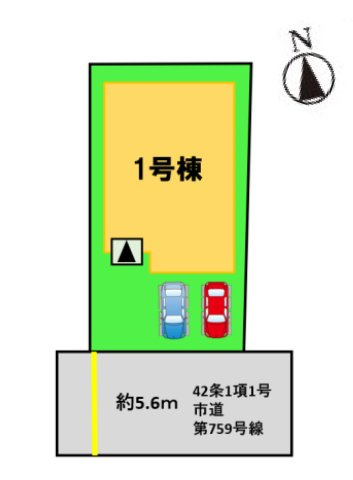 春日市天神山4丁目第1-1棟（1号棟）の区画図|配置図