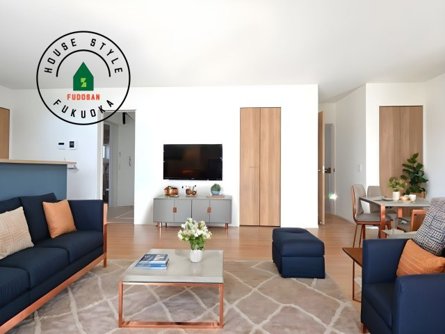 春日市天神山4丁目第1-1棟（1号棟）の内観：施工例|多くの時間を過すことになるリビングだからこそ、いつも穏やかな空間・解放感が味わえ毎日が充実します。