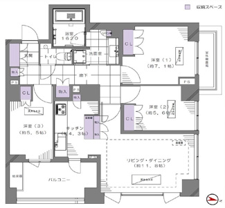 【間取り】 | グランスイート広尾