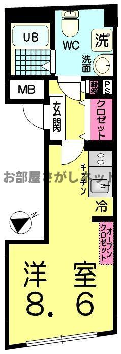 Ｃｒｏｓｓ　Ｇｒａｙ町屋【ペットと暮らせる築浅デザイナーズ／即入居可】の間取り