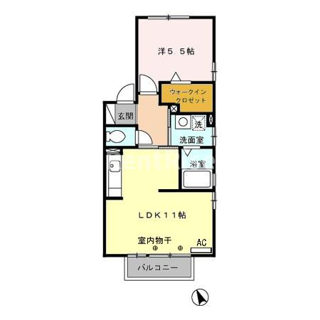 レジデンス ミツ２ Ｂの間取り